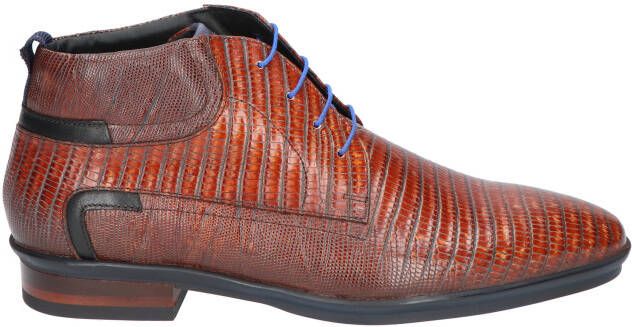 Floris van bommel SFM 50059 23 01 Cognac Lizzard H Wijdte Boots
