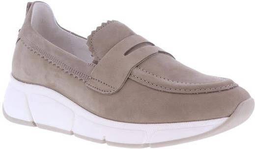 Gabor loafer 86.484.31 g leest silk suede , Beige, Dames