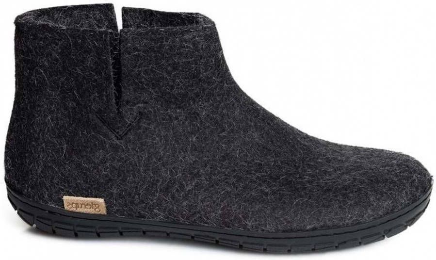 Glerups Vilten pantoffel enkel boot rubber zool