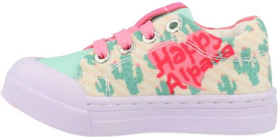 Go Banana's Go Banana&apos, s Sneakers GB22SALPACA L Roze/Groen