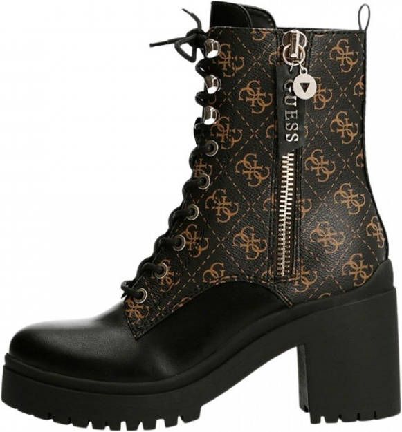 GUESS Cabra veterboots zwart/bruin