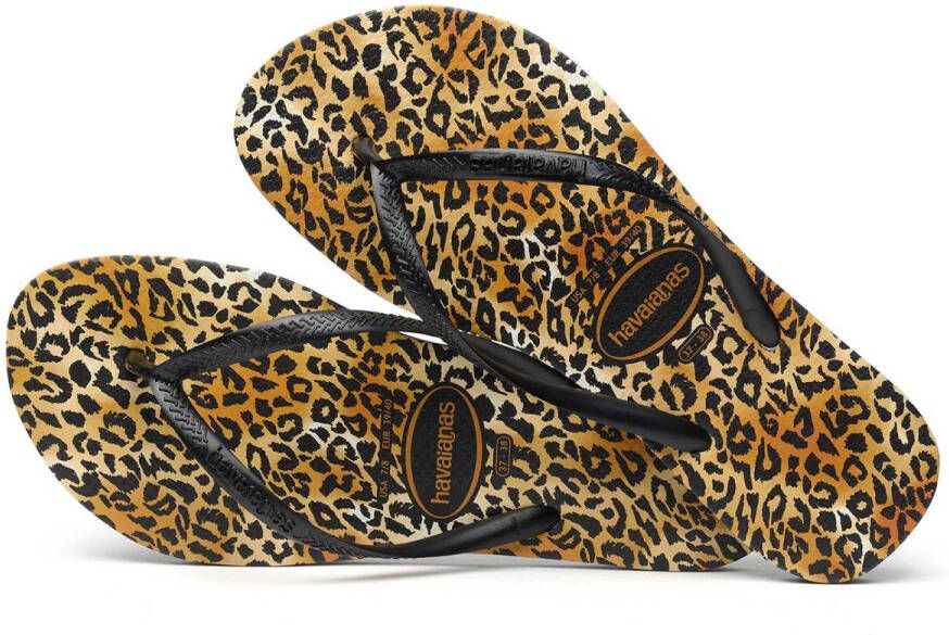 Havaianas Teenslippers SLIM LEOPARD met luipaardprint