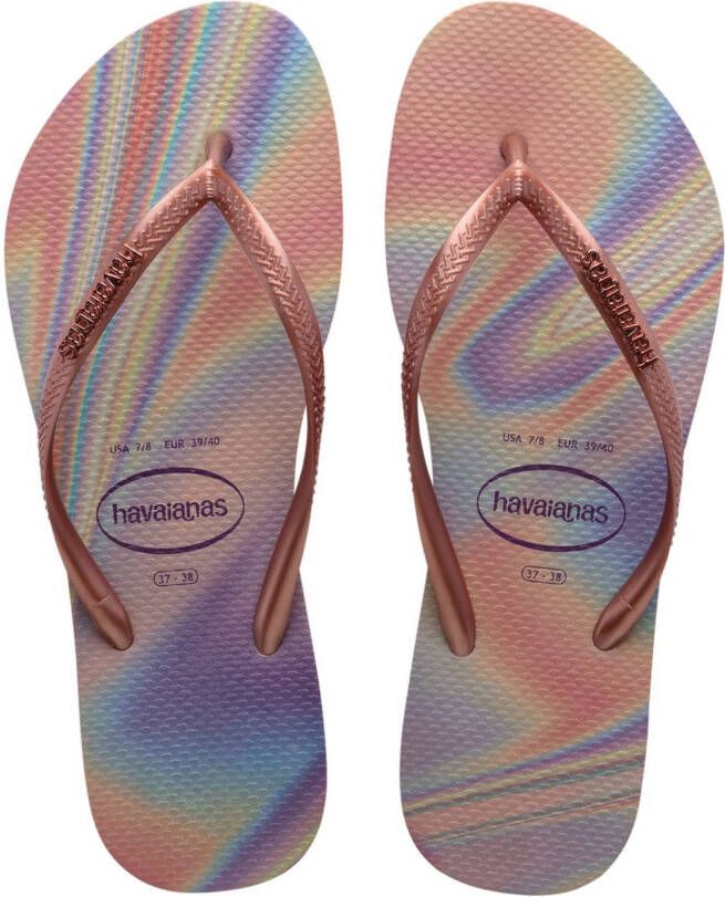 Havaianas Roze Teenslippers Slim Iridescent
