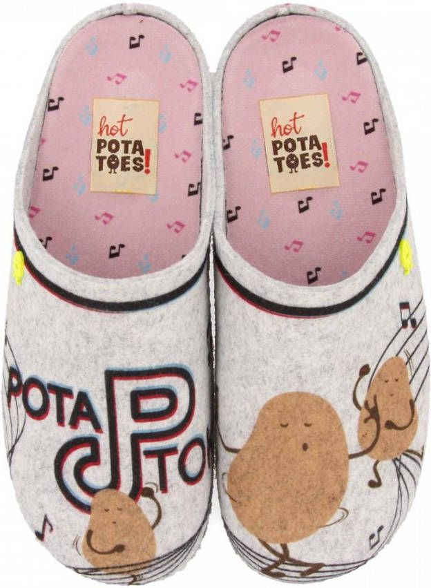 Hot Potatoes Pantoffels Lingenar 64655 Grijs 33