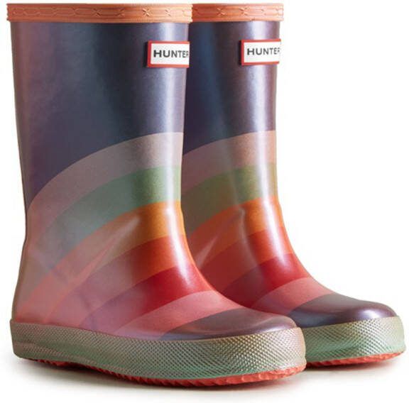 Hunter Regenlaarzen kft5085neb mul blauw/oranje