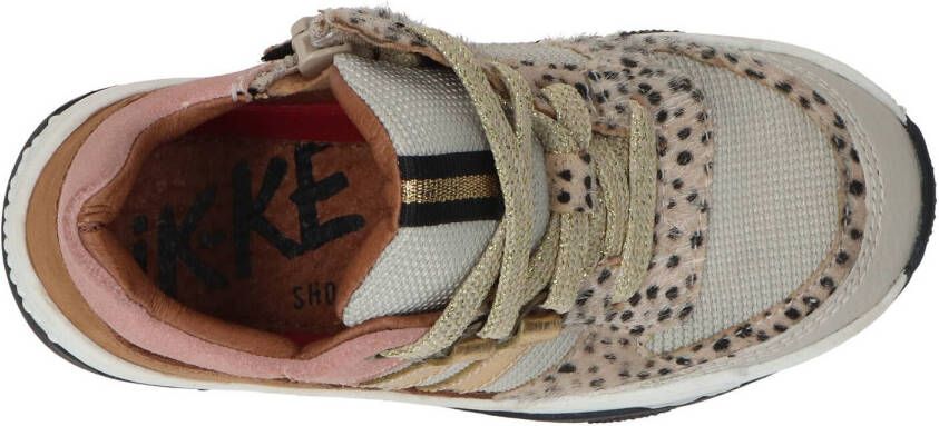 Ikke IK KE Sneaker Meisjes Bruin/Beige/Roze