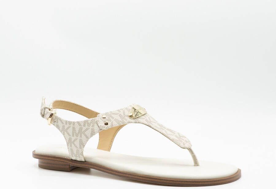 Michael Kors Mini Logo Printed Sandals , Beige, Dames