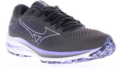 Mizuno Hardloopschoenen Wave Rider 25 Zwart/Wit/Paars Vrouw