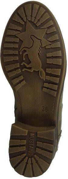 mustang Veterlaarsje met trendy pied de pouledessin Okergeel