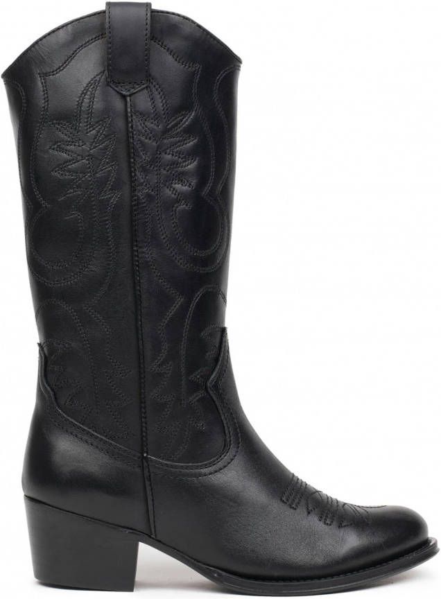 Omnio Dulce western black leather