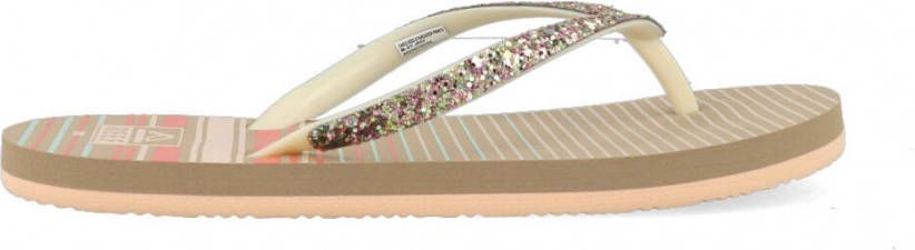 Reef Kids Stargazer Prints teenslippers met glitters roze