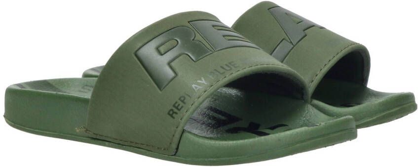 Replay Slide JR Slipper Jongens Groen