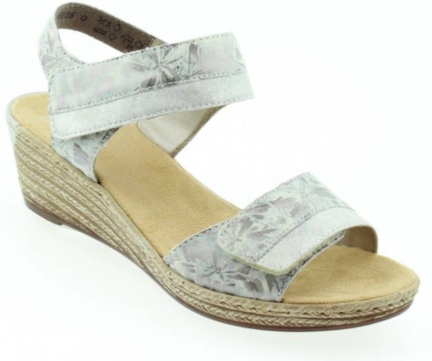 Rieker Sandalette Dames Grijs/Wit