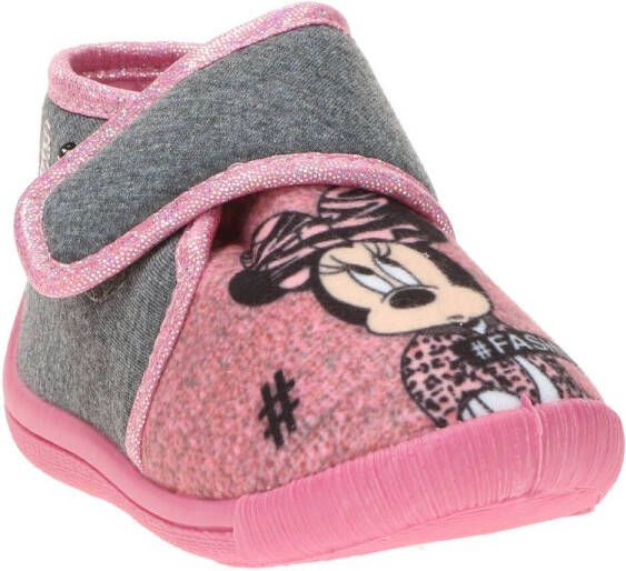 Shoetime Minnie Mouse Pantoffel Meisjes Grijs/Multi/Roze