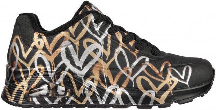 Skechers 155523/bkgd uno metallic love black