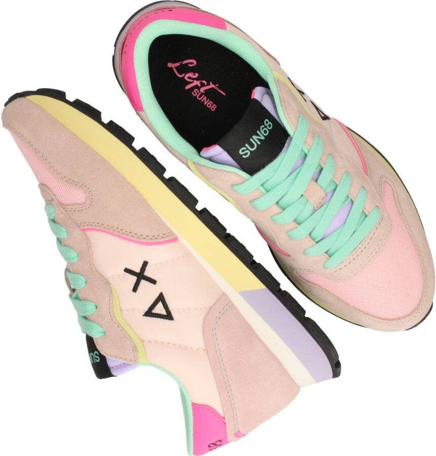 SUN68 Ally Color Explosion Sneaker Dames Roze/Multi