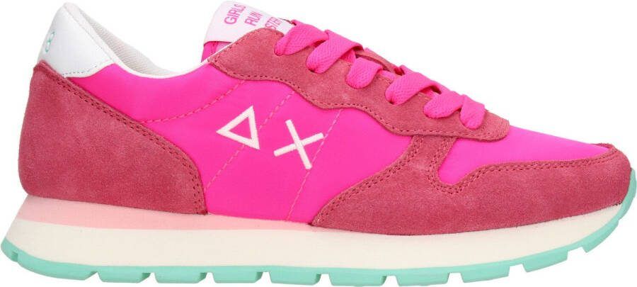 SUN68 Ally Solid Nylon Sneaker Dames Roze