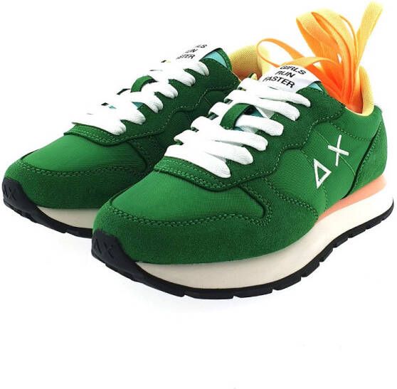 SUN68 Ally Solid Nylon Sneaker Dames Groen