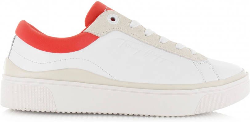 Tommy Hilfiger Sneakers Lowcut Leather Cupsole Rood