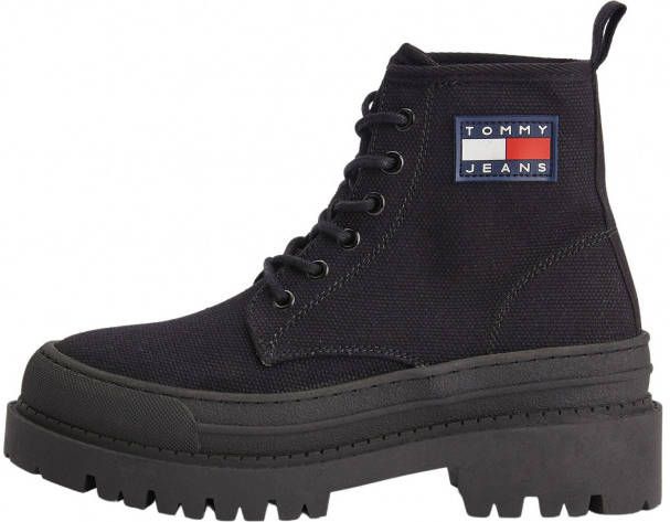 Tommy Hilfiger Foxing veterboot van canvas met logo
