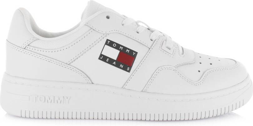 TOMMY JEANS Sneakers met sleehak RETRO BASKET WMN met merklabel opzij