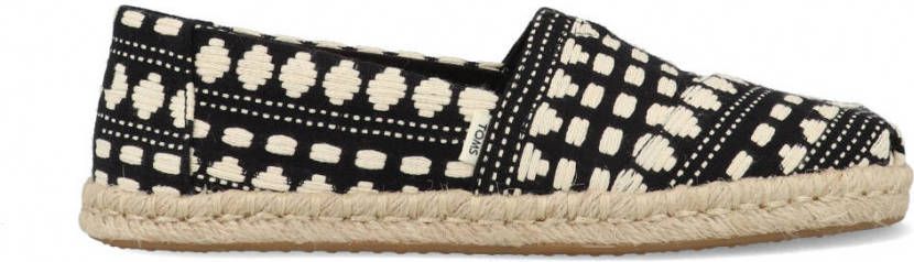 Toms Alpargata Geo espadrilles met print zwart/wit