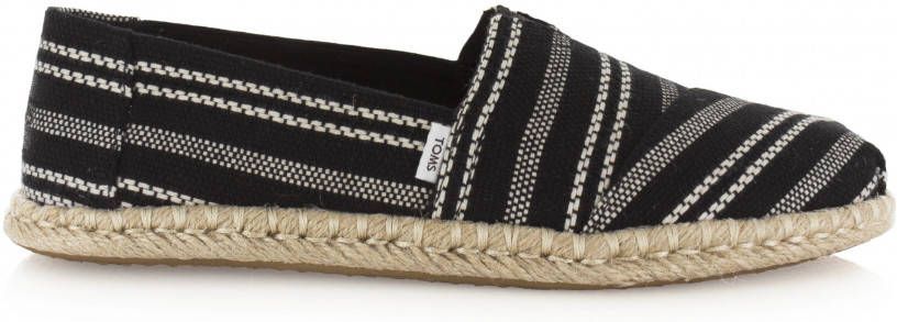 Toms Alpargata Rope Zwart/Wit Dames