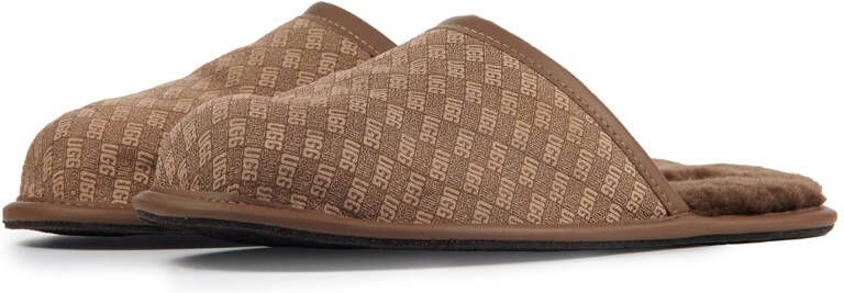 ugg Australia Scuff logo jacquard chestnut