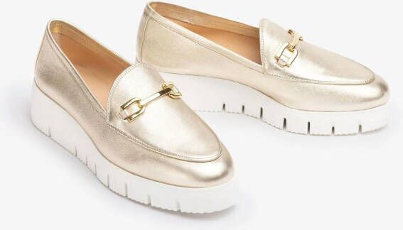 Unisa Famo loafer van leer met metallic finish