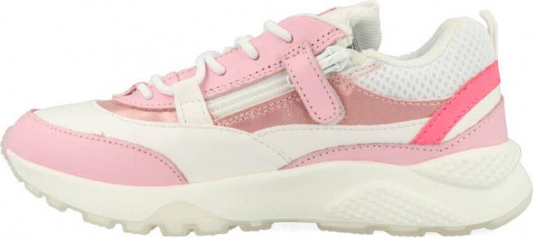 Vingino Marta leren chunky sneakers lichtroze