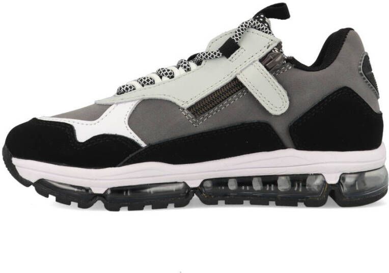 Vingino Oxup Sneaker Jongens Zwart/Grijs/Wit
