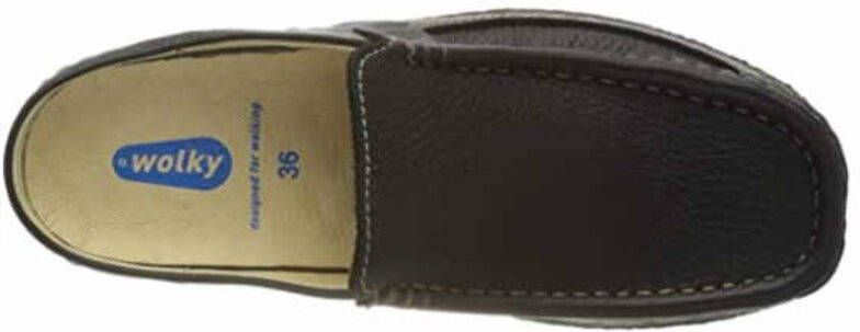 Klompen Wolky 06202 Roll Slide 70000 zwart geprint leer