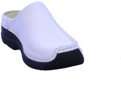 Klompen Wolky 06250 Seamy Slide 70100 wit geprint leer