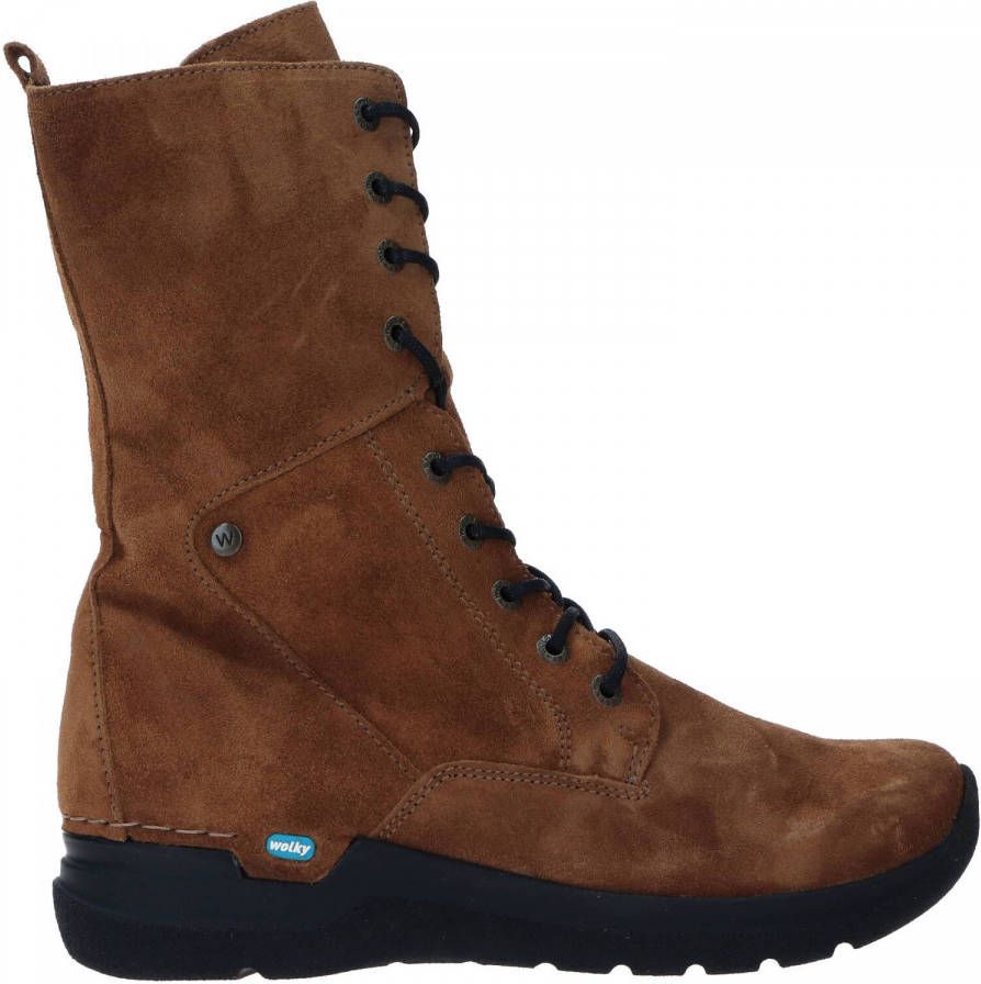 Wolky Zigzag Veterboot Dames Bruin/Cognac