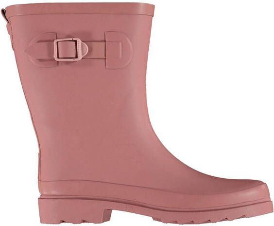 XQBoots Dames Regenlaars Riem Rubber Roze Laarzen 37