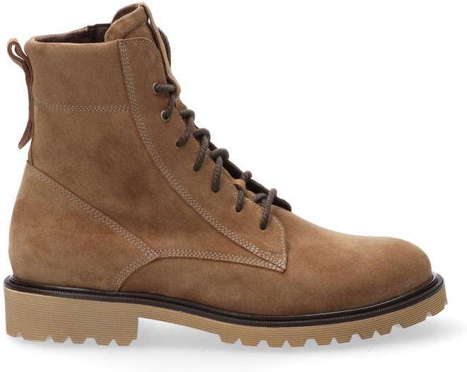 Durea Bruine Veterschoenen Wijdte H