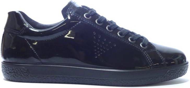 Ecco Soft 1 Veterschoen Dames Zwart