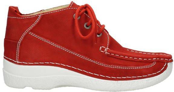 Hoge Sneakers Wolky 06200 Roll Moc 11570 rood nubuck