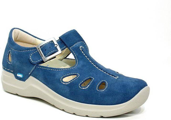 Nette Schoenen Wolky 06605 Smiley 40820 denim blauw suede