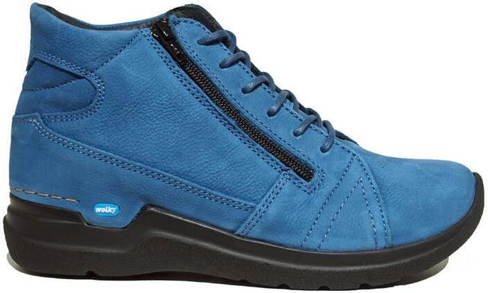 Wolky Blauwe Veterschoenen Why Antique Nubuck