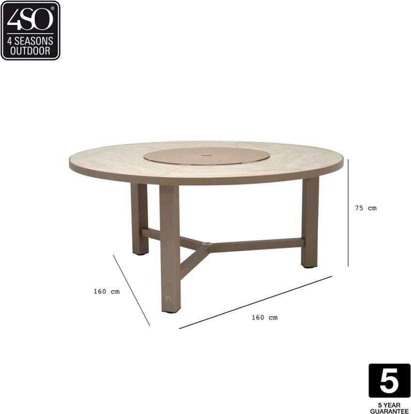 4 Seasons Outdoor Diva tuintafel 160cm keramiek tafelblad