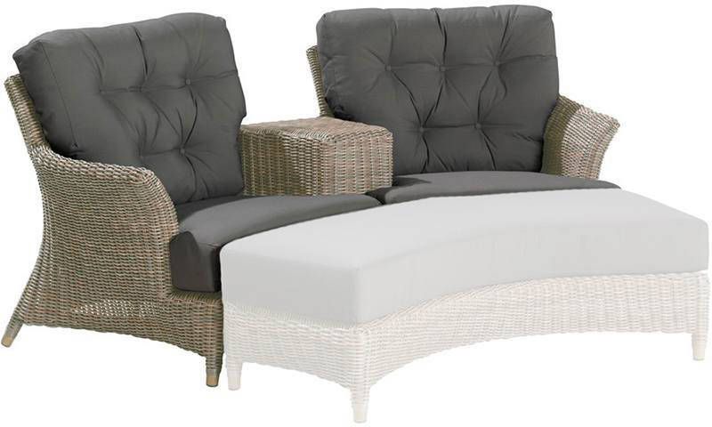 4 Seasons Outdoor | Loungebank Valentine 2-zits | Pure