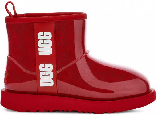 Ugg Classic Clear Mini Laarzen voor Dames in Hibiscus Pink,, Faux Fur