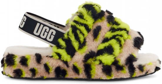 Ugg ‘Fluff Yeah’ fluffy sandals , Groen, Dames