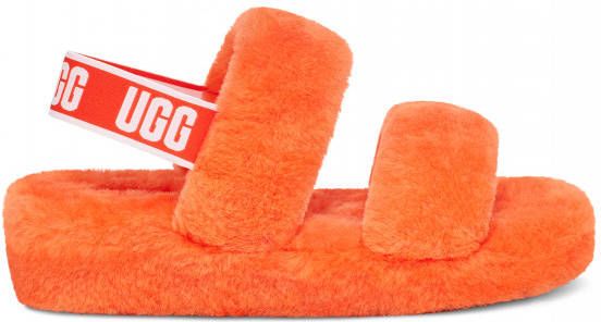 Ugg Oh Yeah Slide Sandalen voor Dames in Orange Soda,, Shearling