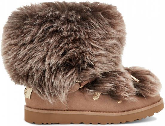 Ugg Classic Posh Mini Fur Boots , Bruin, Dames