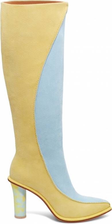 Ugg X Tschabalala Self Contrast Heel Boot in Yellow/Teal