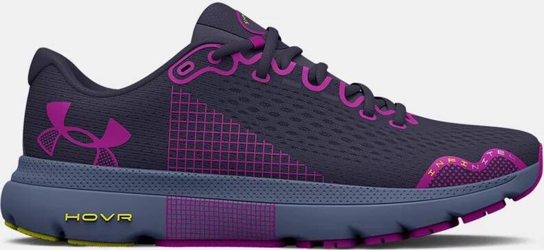 Under Armour Dameshardloopschoenen HOVR™ Infinite 4 TempeRood Staal/Aurora Purper/Strobe 42.5