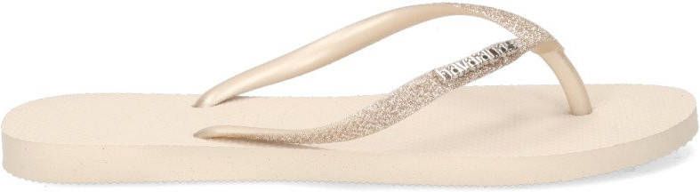 Havaianas slim glitter teenslippers beige 35/36
