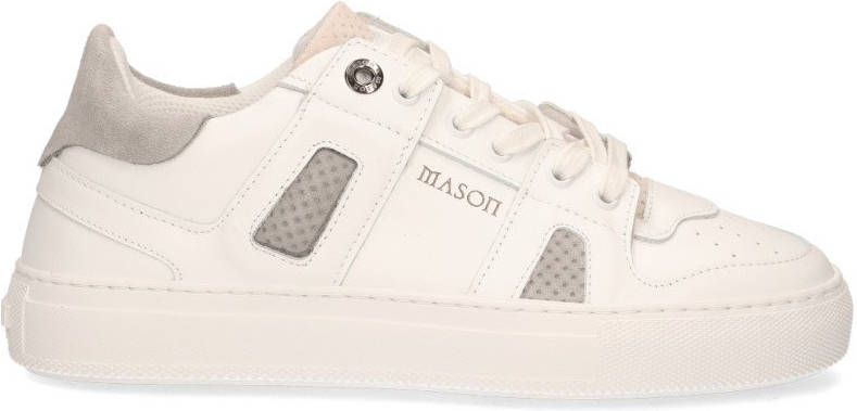 Mason Garments Bari sneaker van leer met suè, de details